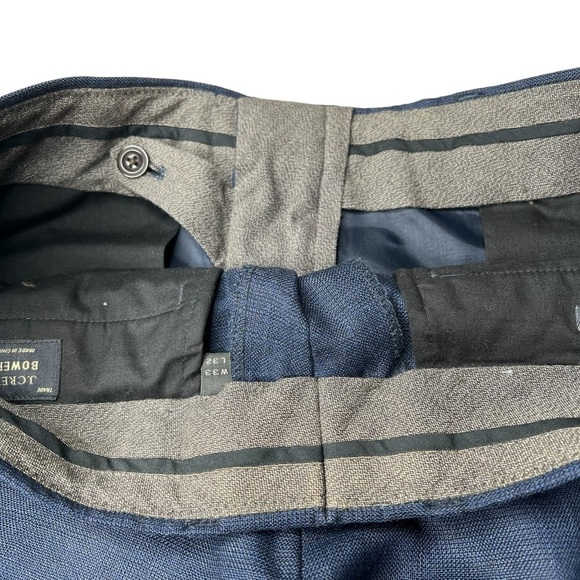 J. CREW BOWERY Classic Fit Navy Blue Wool Men's Dress Pants Trousers 33 … - Picture 6 of 16